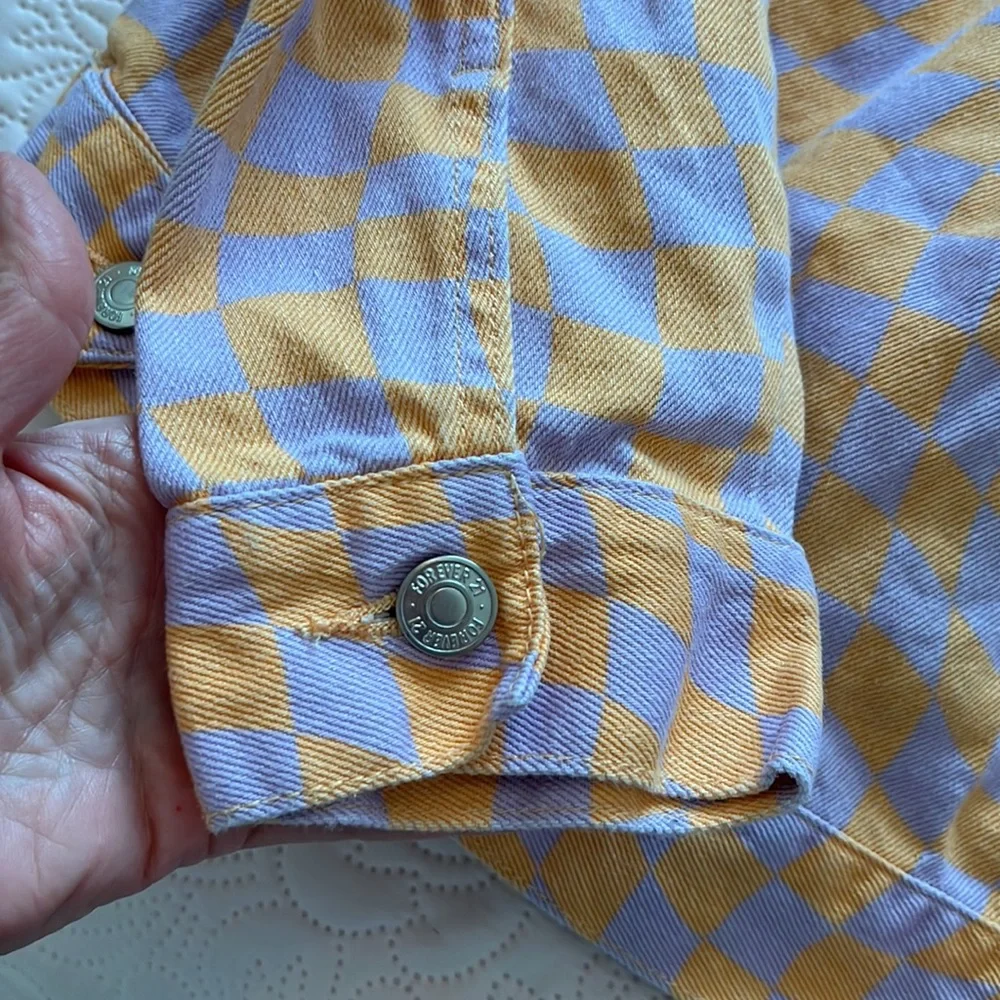 Forever 21 Checkered Jean Jacket - Picture 8 of 10